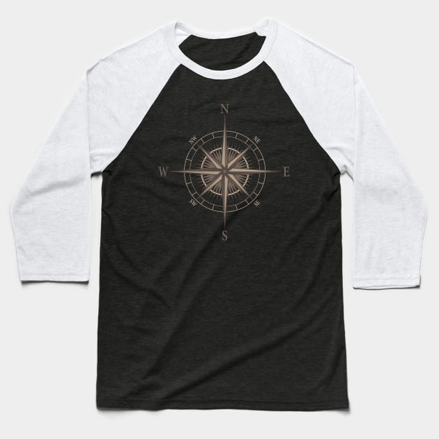 Compass Baseball T-Shirt by hobrath